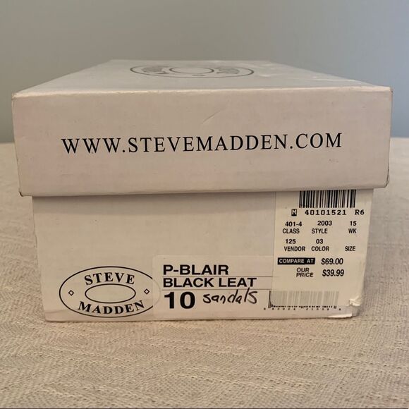 Steve Madden Black Leather Heels - Picture 8 of 9